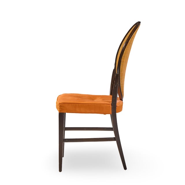 Paul McCobb for Calvin Furniture Mid Century Double Cane and Mahogany Dining Chairs - Set of 6 For Sale - Image 9 of 18