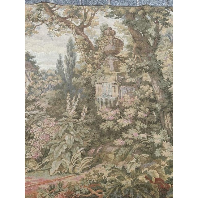 Vintage Aubusson Style Jacquard Tapestry, 1980s For Sale - Image 4 of 18