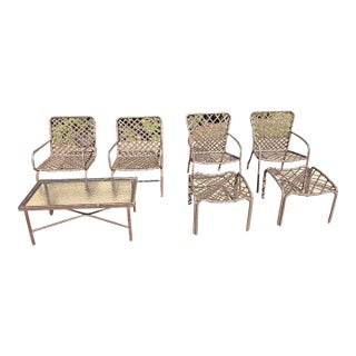 Vintage Brown Jordan Tamiami Patio Set, 7 Pieces For Sale