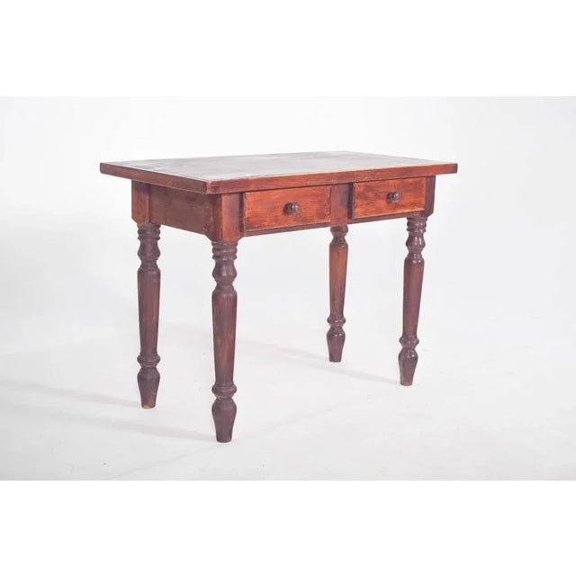 Portuguese Rustic Pine Kitchen Dining Table, 1950 For Sale - Image 10 of 10