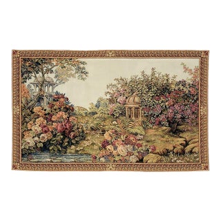 The Enchanted Garden Loom Woven Tapestry - 65 X 105 Cm (2'2" X 3'6") - Requires Rod Size 3 For Sale