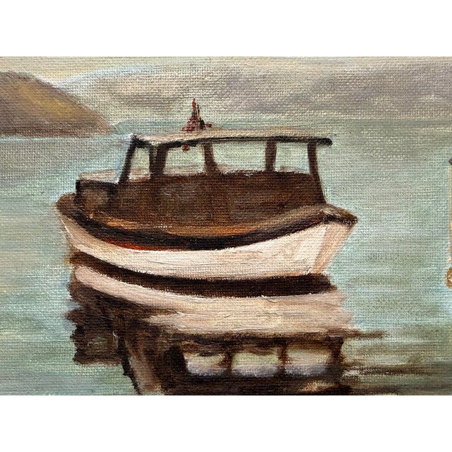 F. Yayboke Turkish Coastal Seascape Signed Oil Painting, Circa 1960's For Sale In San Francisco - Image 6 of 12