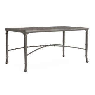 Brown Jordan Calcutta 24" x 42" Cast Top Coffee Table, Mica frame For Sale