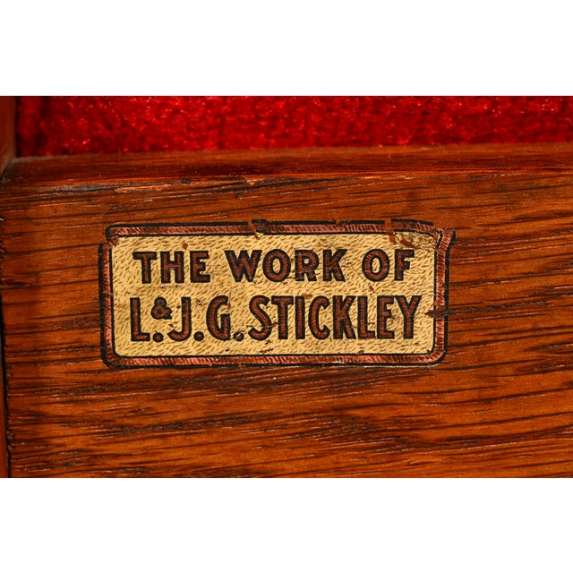 L. & J. G. Stickley Antique Mission Oak Arts & Crafts Rocking Chair, Circa 1910 For Sale - Image 13 of 14
