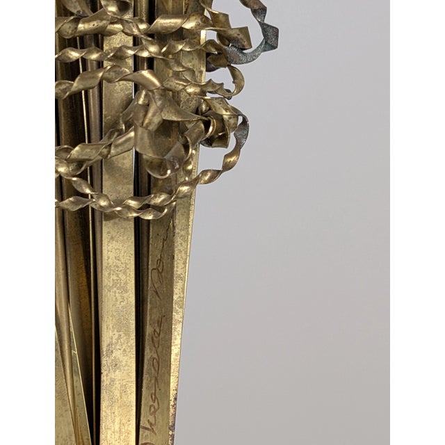 Metal Brass Ears of Wheat Wall Sculpture by Daniel d'Haeseleer, Belgium, 1970s For Sale - Image 7 of 10