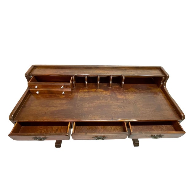 Early 20th Century Victorian Solid Pine Writing Desk With Hutch For Sale - Image 17 of 17