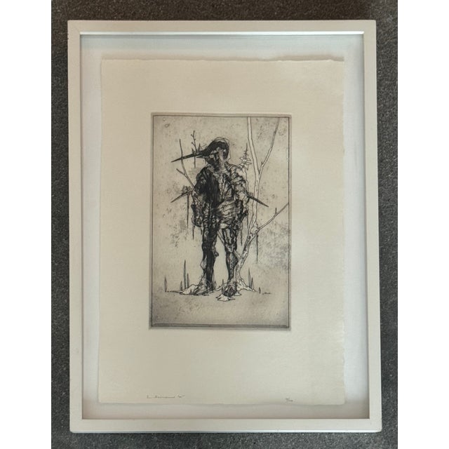 Original etching and drypoint on paper by Ernesto Caivano titled Vegetable Omens, created in 2005. This is an original,...