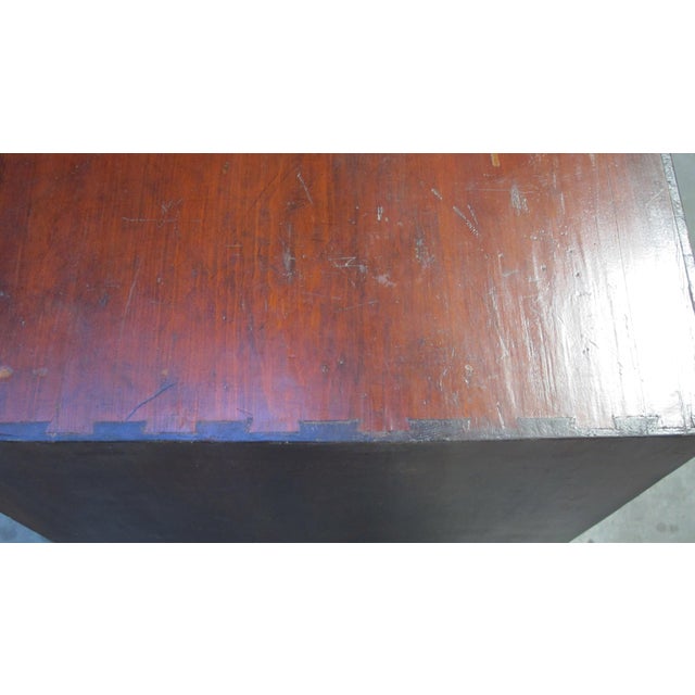 Ancient Chinese Elm Lacquered Cabinet For Sale - Image 11 of 13