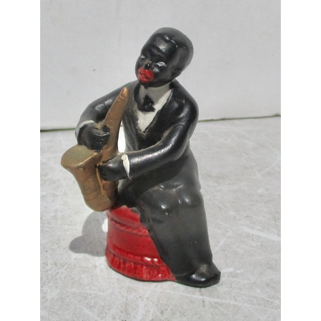 Figurative Vintage Japanese Porcelain Black Jazz Musician For Sale - Image 3 of 7