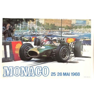 1968 Monaco Grand Prix by Michael Turner on Linen Original For Sale