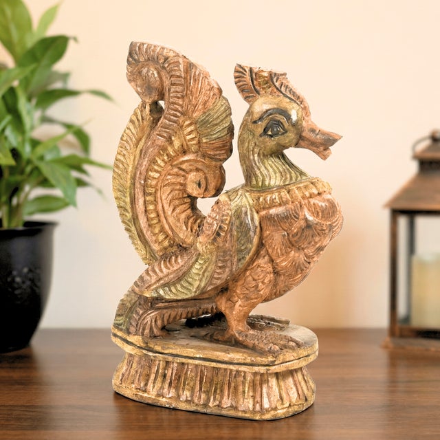 Dimensions: 9" W x 4" D x 13" H This piece is handcrafted by artisans using basic hand tools. Due to the nature of this...