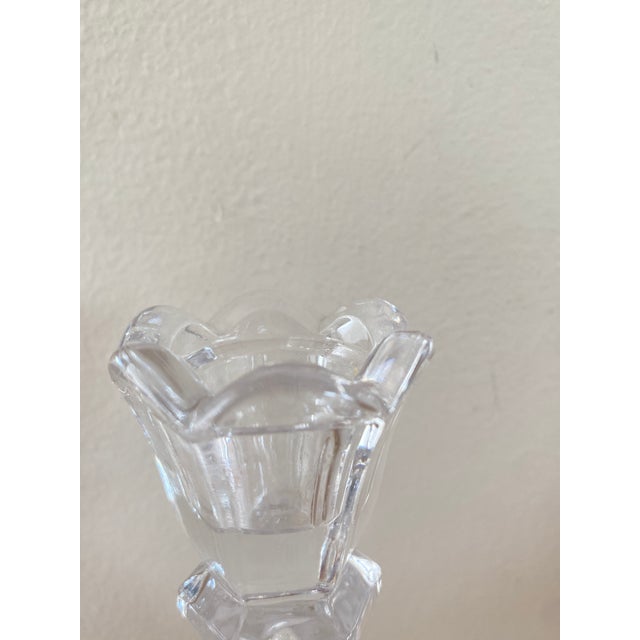 Art Deco Molded Glass Candlesticks, France, 1930, Set of 2 For Sale - Image 13 of 15