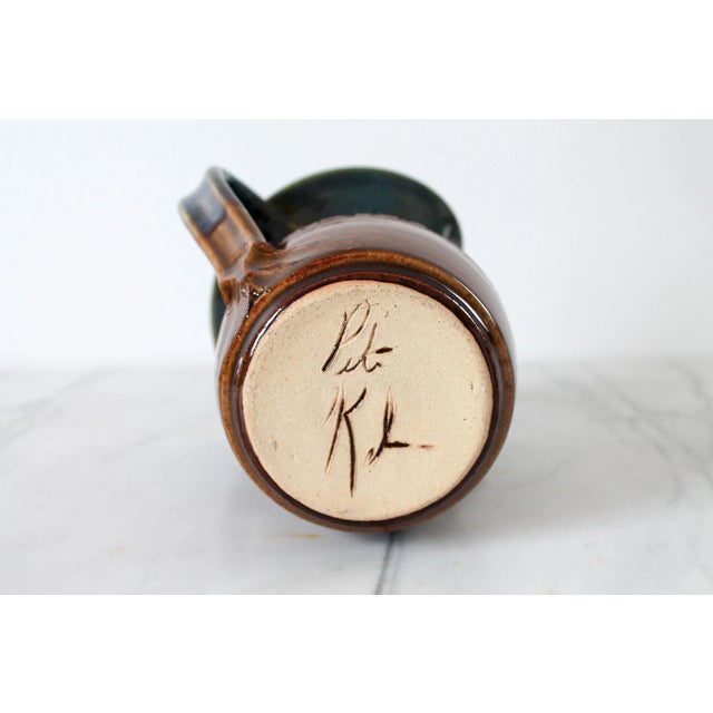 Mid 20th Century Vintage Studio Art Pottery Pitcher For Sale - Image 5 of 8