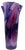Contemporary 12/ 1/4 In. Tall Signed Purple Swirl Fazzoletto Lip Studio Art Glass Vase For Sale - Image 3 of 13