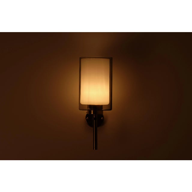 1950s Brass & Glass Wall Lamp, Sweden, 1950s For Sale - Image 5 of 9