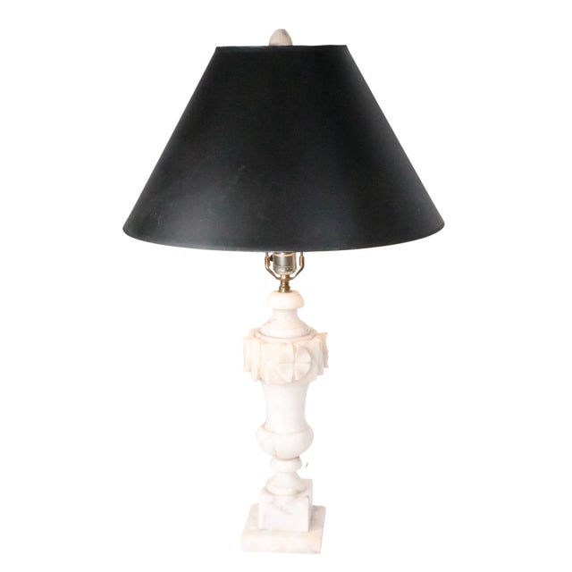 Mid 20th Century Italian Carved Marble Table Lamps - a Pair For Sale - Image 13 of 14