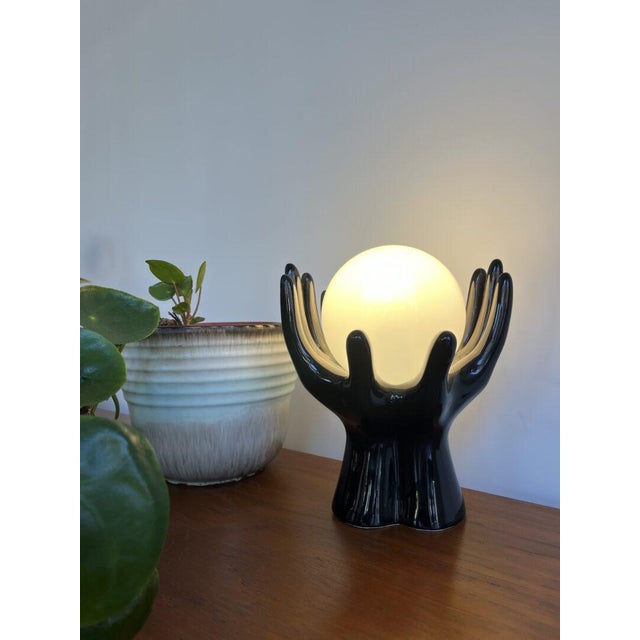 Unique handheld lamp with a mystical aura. Manufacturer: unknown Period: Condition: In very good condition, no damage...