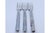 Silver Cake Forks with Three Tines and Raised Trim, Set of 3, in Good conditions.