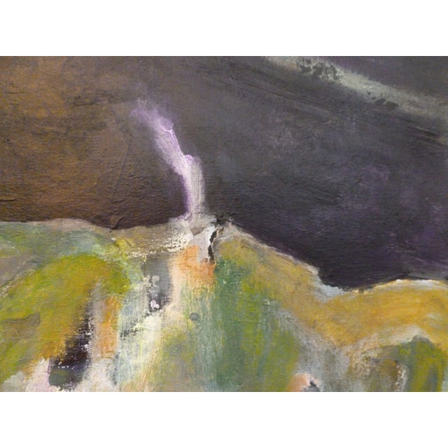 2020s "Smoke Signals" Abstract Oil and Acrylic Landscape Painting by Scott Spencer For Sale - Image 5 of 6