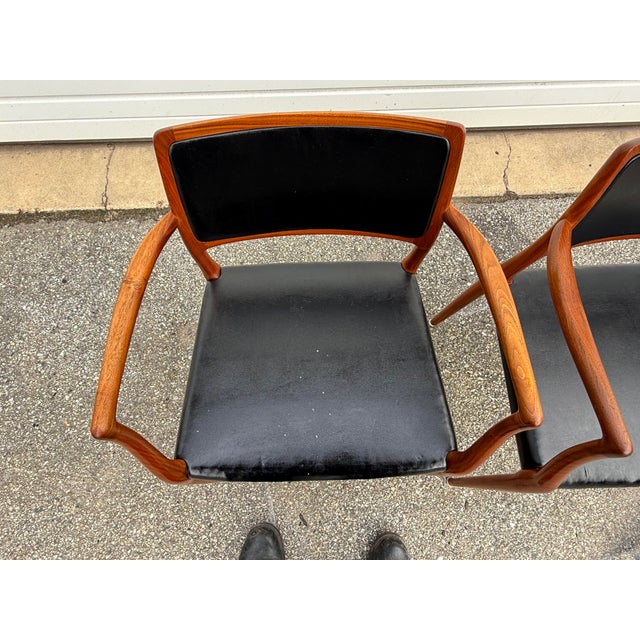 Pair of Niels Otto Møller Model 65 Danish Modern Armchairs for j.l. Møllers Møbelfabrik For Sale - Image 9 of 12