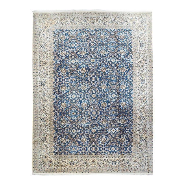 Extremely Fine Persian Nain HabibianRrug Wool & Silk 8'3'' X 11'9'' For Sale