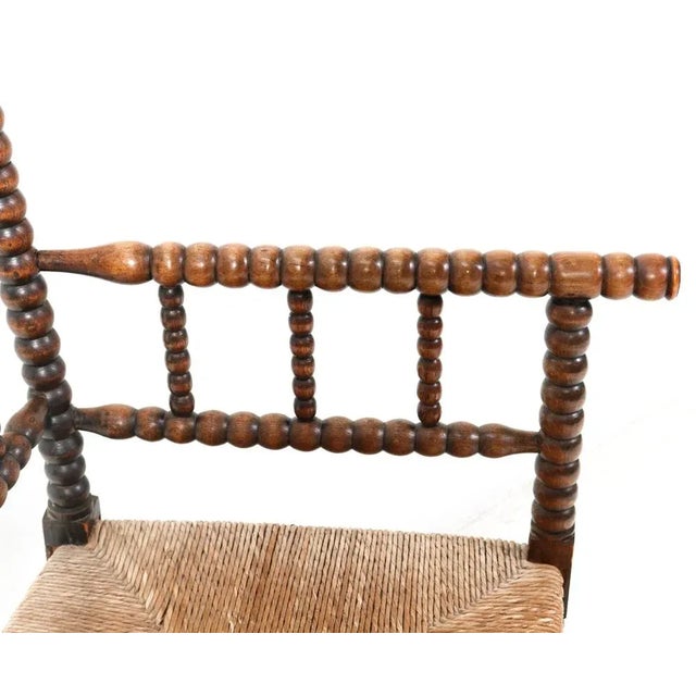 Jacobean Stained Beech Bobbin Armchair, 1900s For Sale - Image 9 of 11
