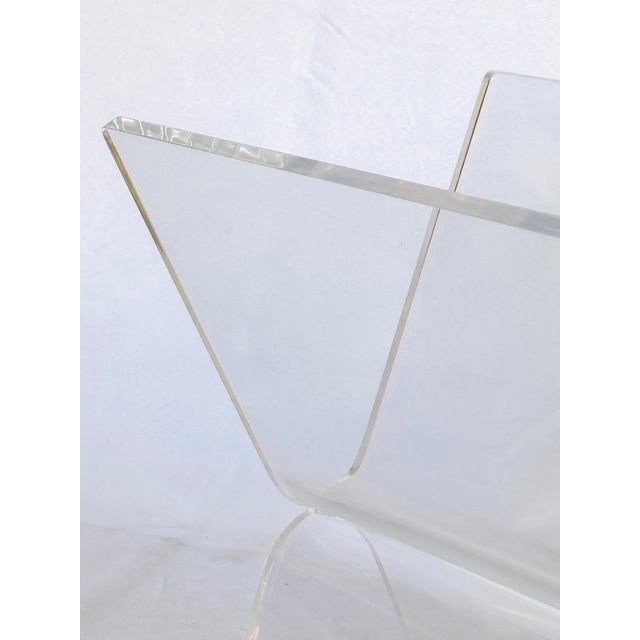 Mid 20th Century Lucite Magazine Holder For Sale - Image 12 of 15