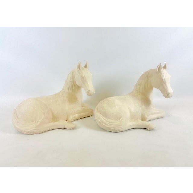Vintage Large Ceramic Lying Horse Figure, 1980s For Sale - Image 13 of 14