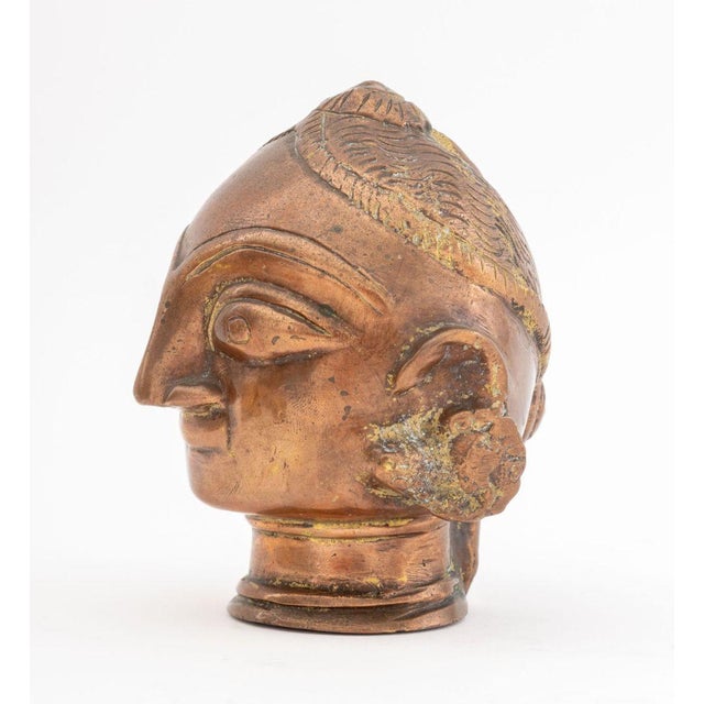 Indian Indian Gauri Head Bronze Sculptures, 4 For Sale - Image 3 of 10