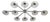 21st Century Dieci Polished Chrome Clear Murano Flush Mount by Fabio LTD For Sale