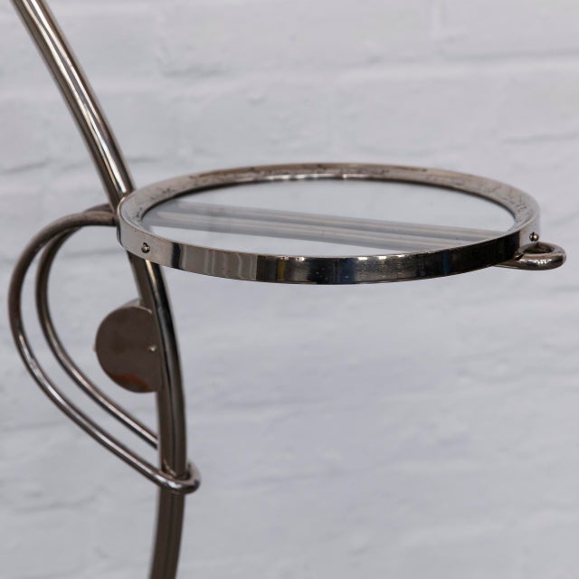 1930s Modernist Streamline Floor Lamp in Chrome and Opal Glass, 1930s For Sale - Image 5 of 10