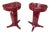 Red Lacquered Bedside Tables by Pierre Cardin, 1950s, Set of 2 For Sale