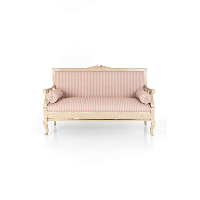Antique Gustavian Sofa in Pink Linen, 1890s For Sale - Image 17 of 17
