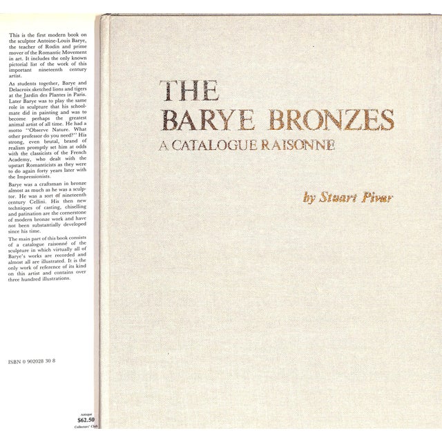 Traditional "The Barye Bronzes: A Catalogue Raisonne" 1981 Pivar, Stuart For Sale - Image 3 of 12
