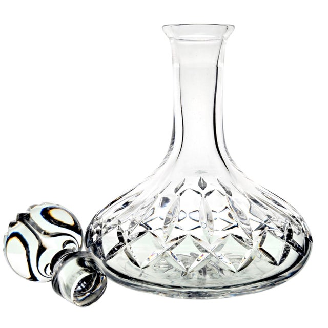Contemporary Late 20th Century Atlantis Miguel Lead Crystal Ship's Whiskey Decanter With Stopper For Sale - Image 3 of 12