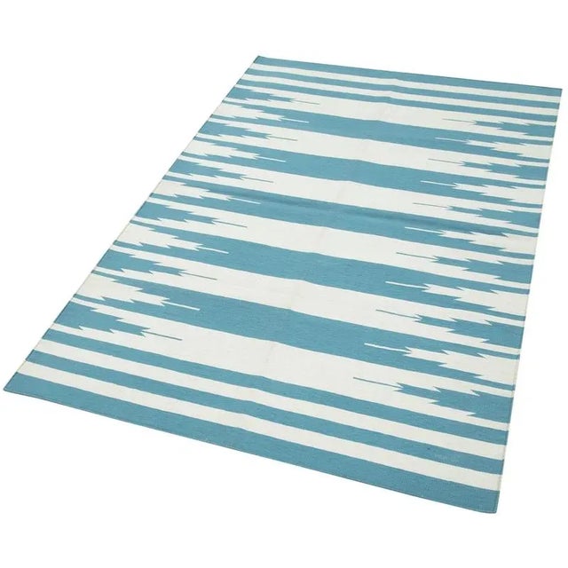 Flatweave Dhurrie Kilim Rug For Sale - Image 3 of 7