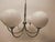 6-Light Chrome Chandelier with Glossy White Sphere Glasses, 1980s For Sale - Image 4 of 18