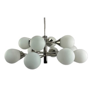 12-Flame Sputnik Chandelier from Kaiser Leuchten, 1960s / 70s For Sale