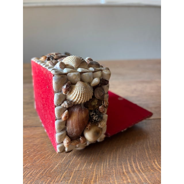 Brown Vintage English Shell Box For Sale - Image 8 of 8