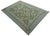 Handmade Woolen Flat Weave Geometric Floral Patterned Mint Green Area Rug - 6.5'x9' For Sale - Image 9 of 13