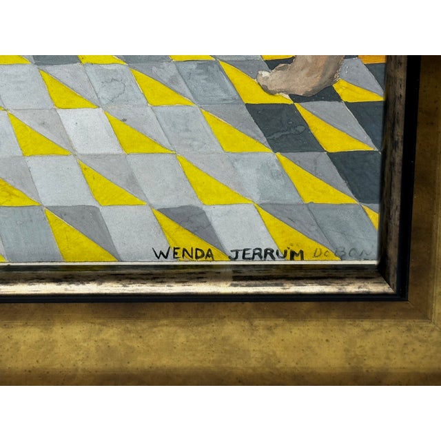 Signed Mid-Century British Surrealist Watercolour Death of Cleopatra Framed For Sale - Image 11 of 12