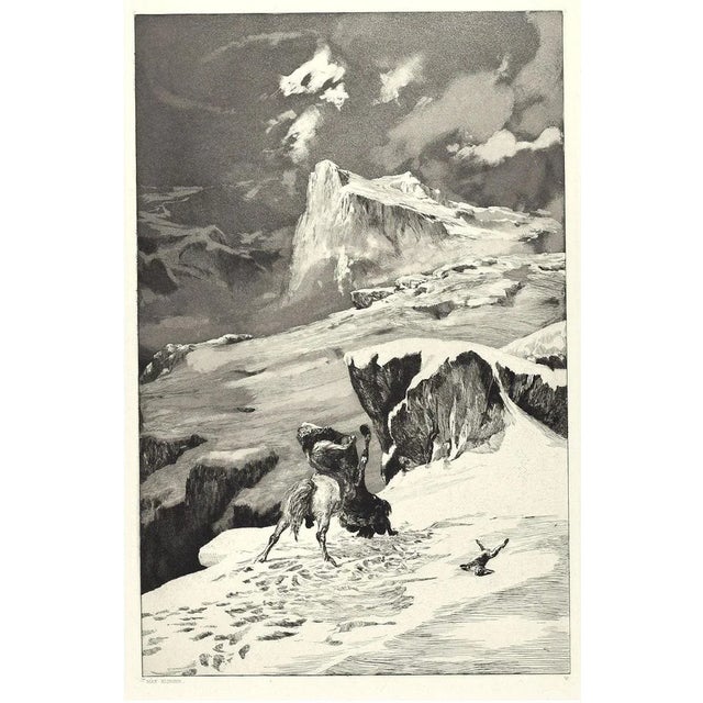Fight Between Centaurs from ''Intermezzi'' is an original print realized by Max Klinger in 1881. Signature and number of...