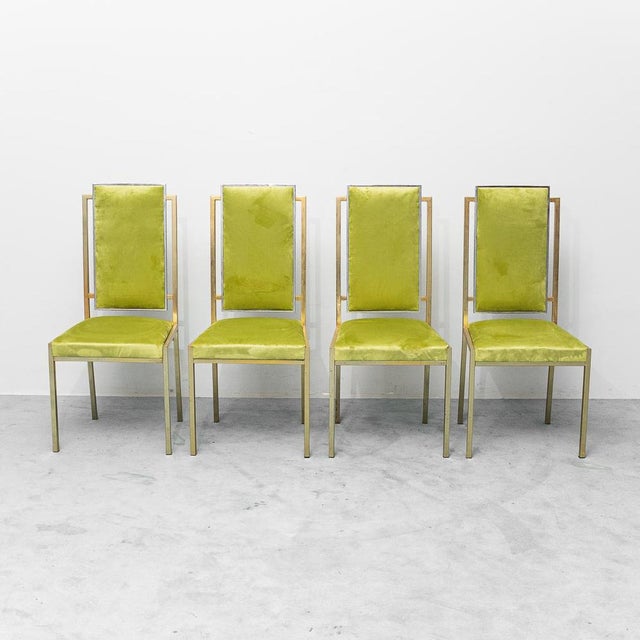 Vintage Chairs in Silver and Gold Metal, 1970s, Set of 4 For Sale - Image 12 of 12
