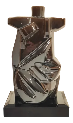 Eduardo Lastres, Cubist Sculpture, 1980s, Ceramic