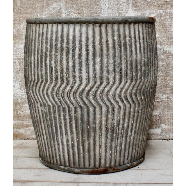 1940s Vintage Galvanised Dolly Tub, 1940 For Sale - Image 5 of 9