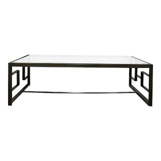 Holly Hunt Modern Bronze H Coffee Table For Sale