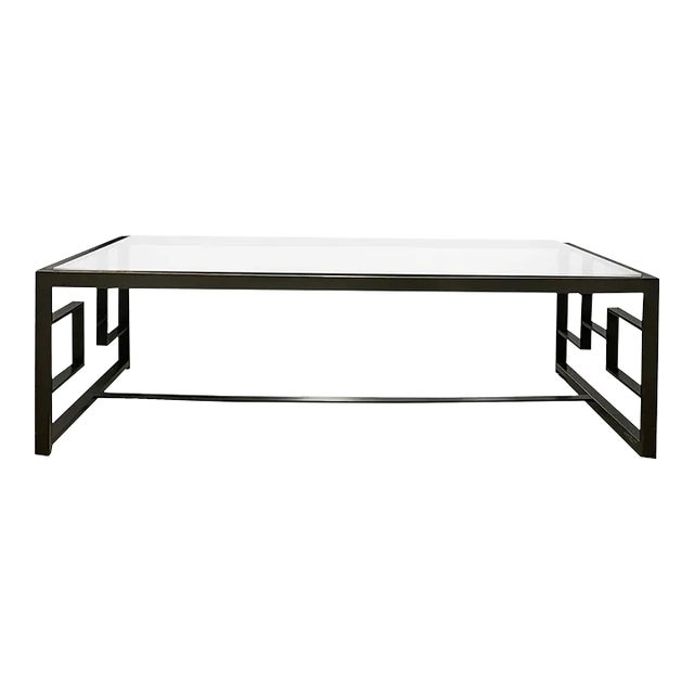 Holly Hunt Modern Bronze H Coffee Table For Sale