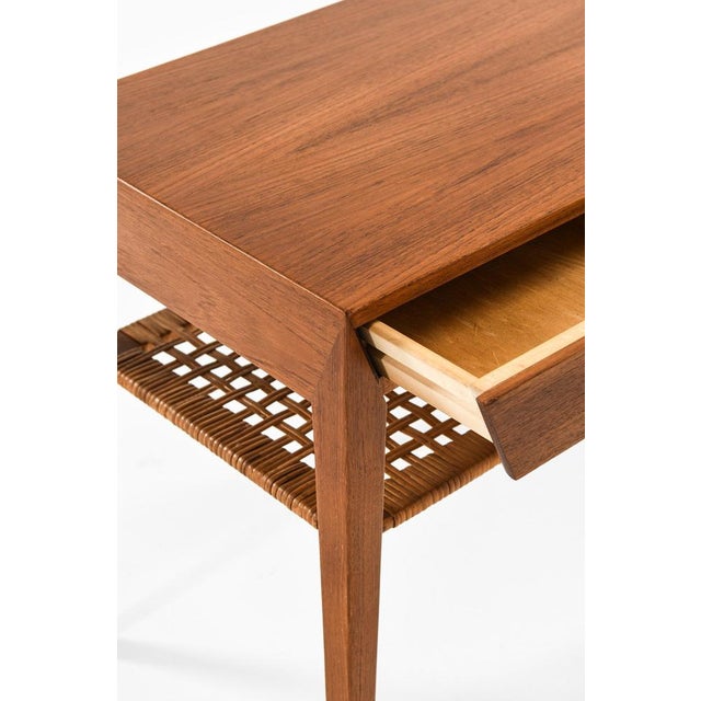 These freestanding bedside or side tables, designed by severin hansen and produced by haslev møbelsnedkeri in denmark...