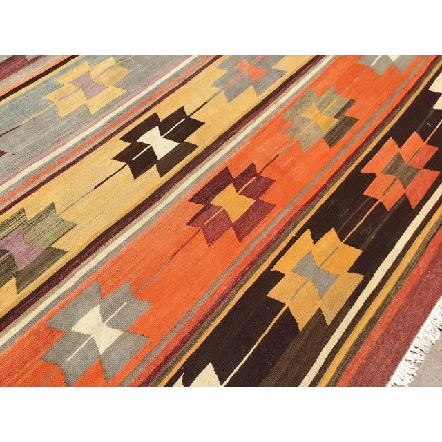 1960s Vintage Turkish Kilim Rug - 71" X 92.5" For Sale - Image 5 of 11