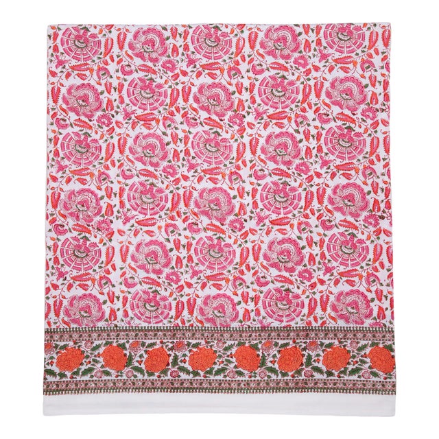 Riyad Flat Sheet, King - Pink & Orange For Sale